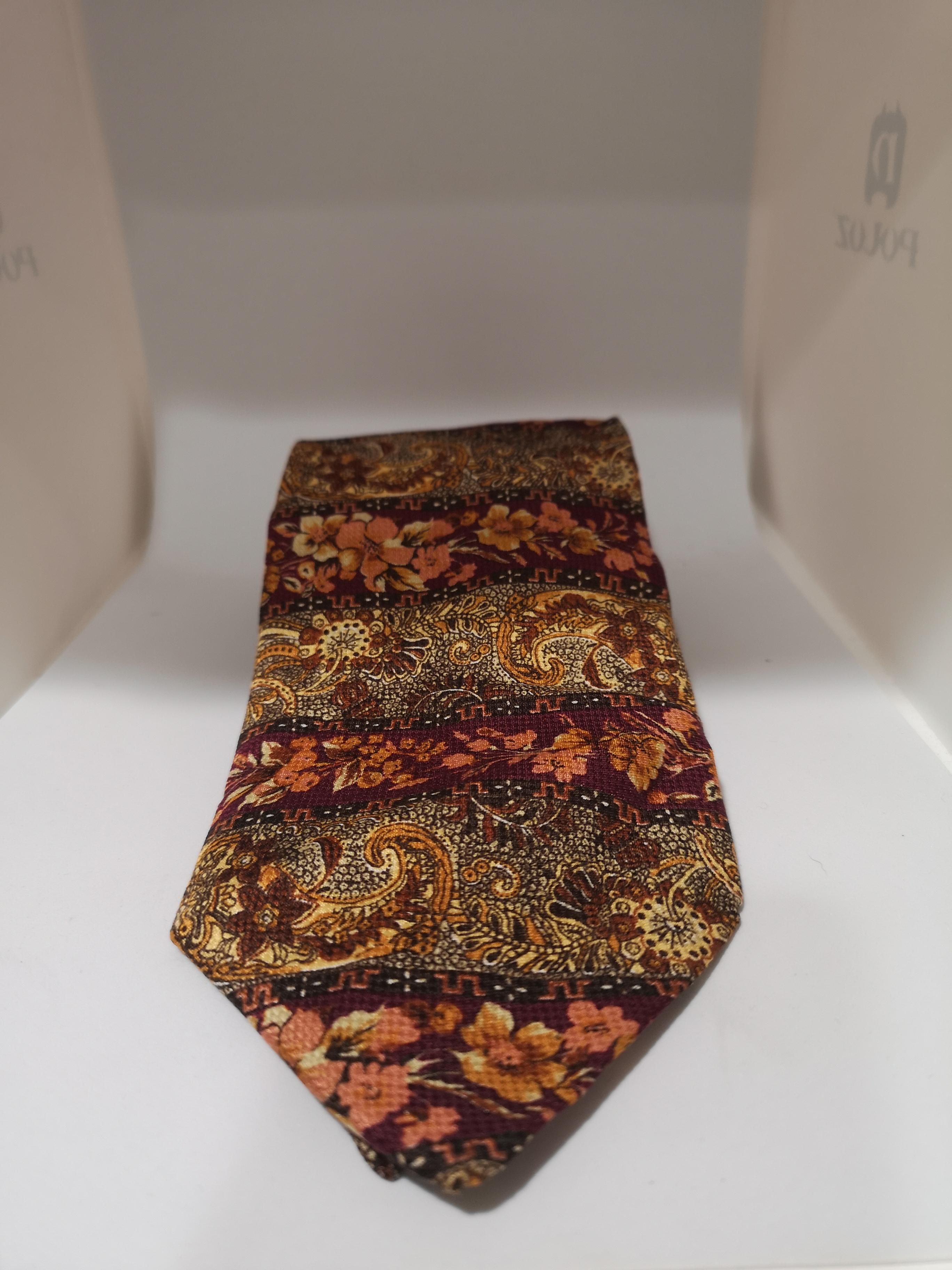 Brown Vintage silk tie