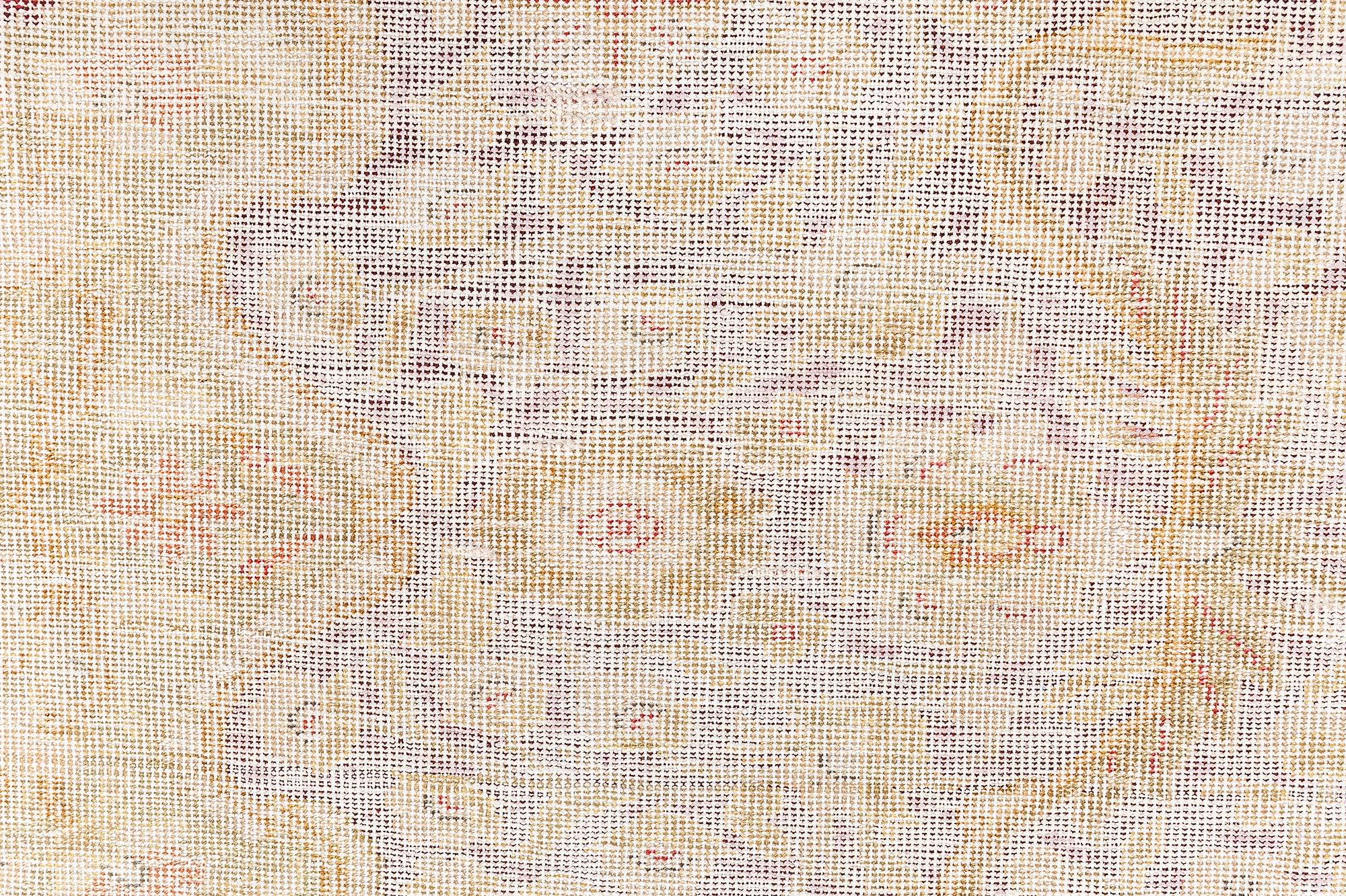 20th Century Doris Leslie Blau Vintage Silk Turkish Botanic Beige Carpet For Sale