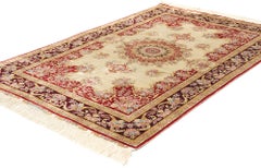 Vintage Silky Qum Style Rug, Timeless Elegance Meets Quiet Sophistication