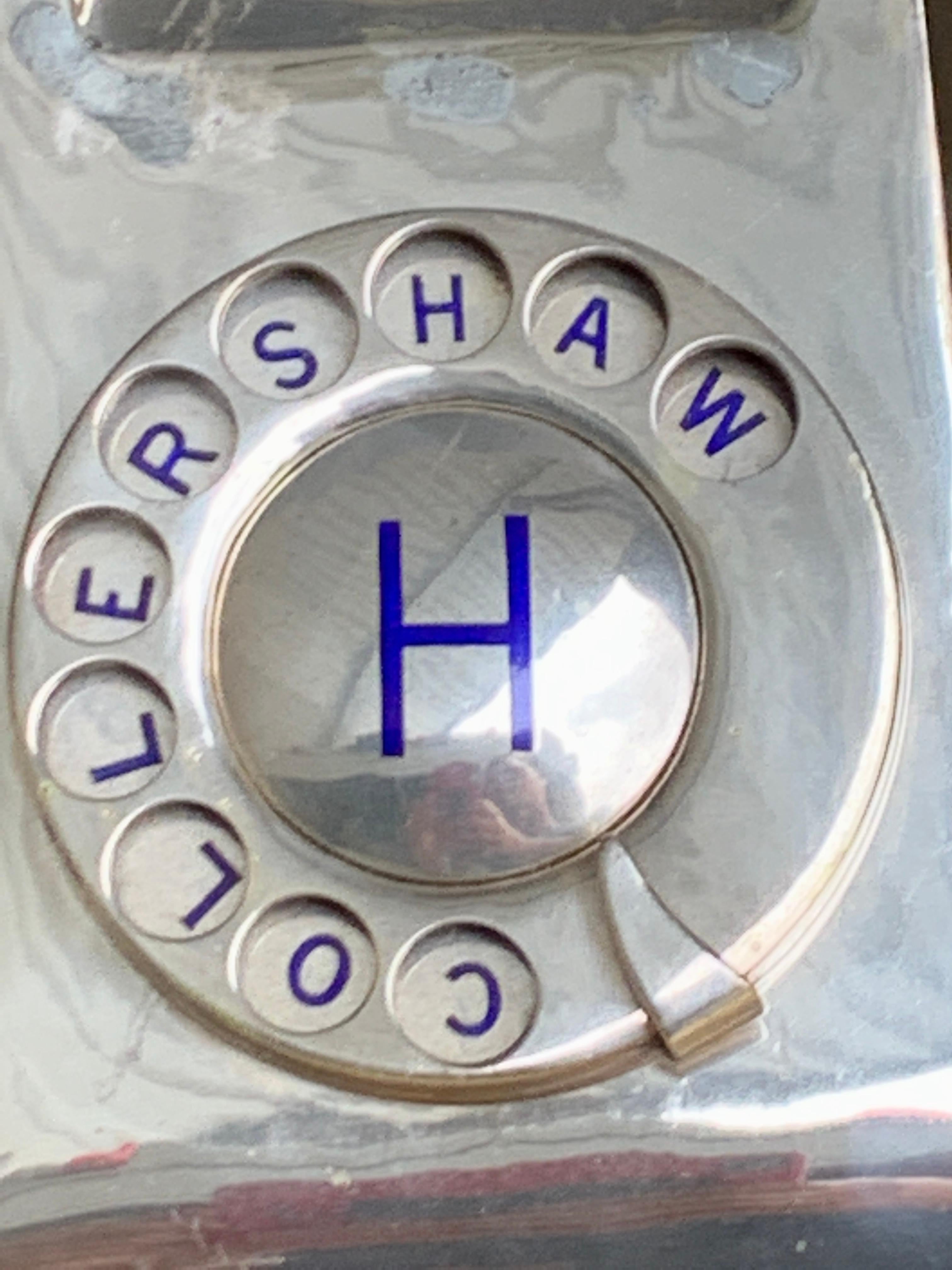 Modern Vintage Silver Plated Presentation Intercom Telephone For Sale