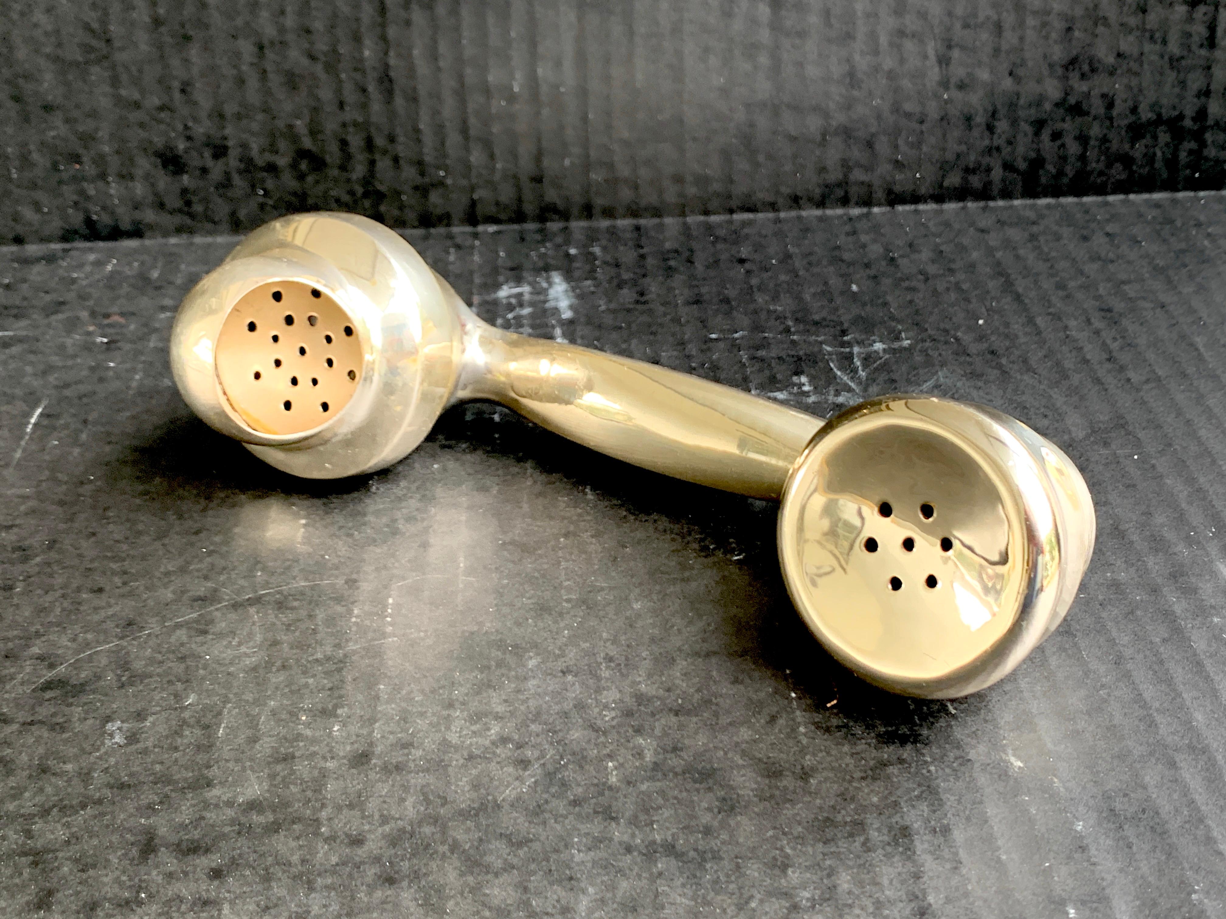 Vintage Silver Plated Presentation Intercom Telephone For Sale 1