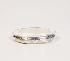 Bracelet vintage en argent 835 avec gravures florales