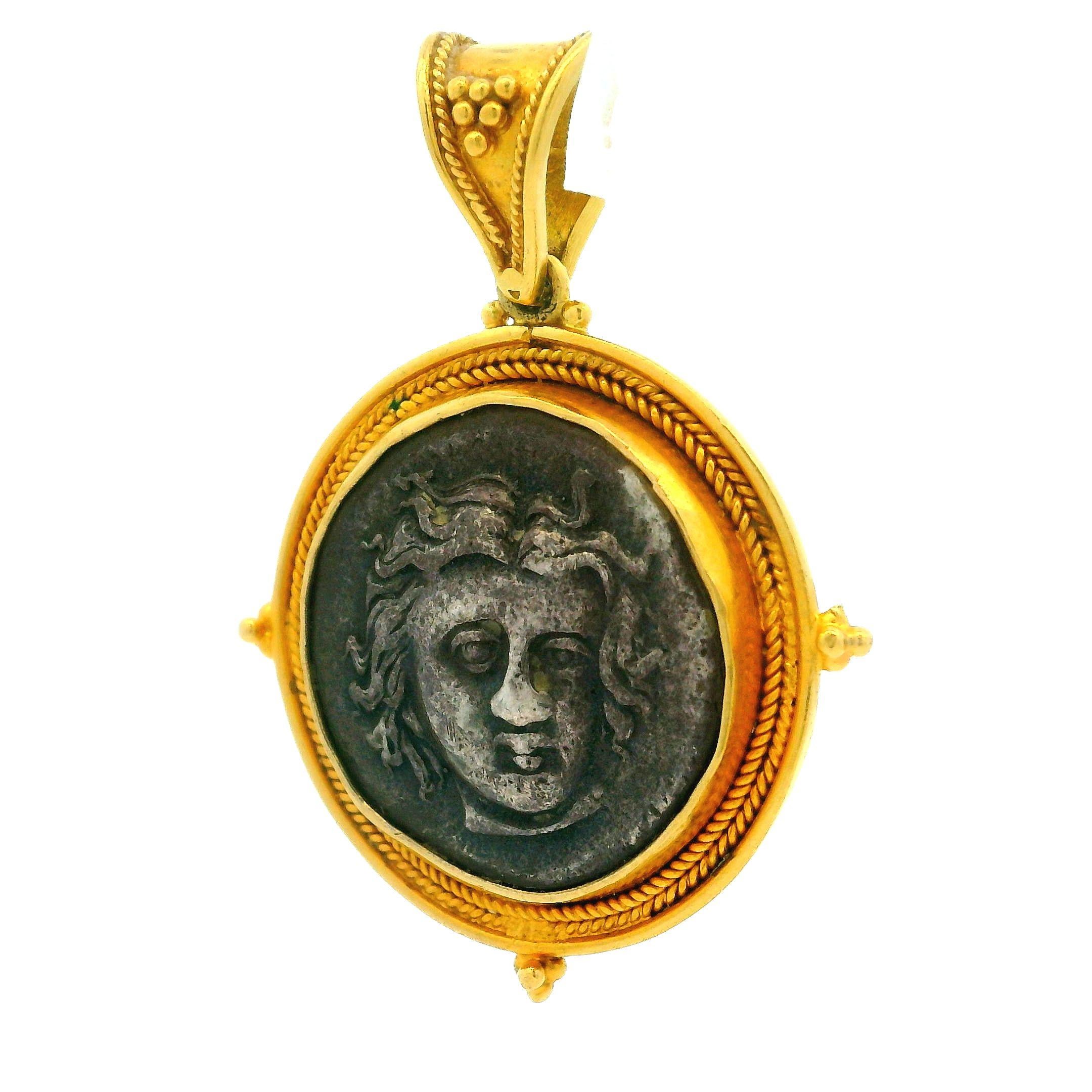 Pendentif ancien en argent avec cadre en or jaune 22 carats à motif de blé et de perles en vente 4
