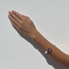 Vintage Silver and Acrylic Bracelet by Björn Weckström Made Year 1974