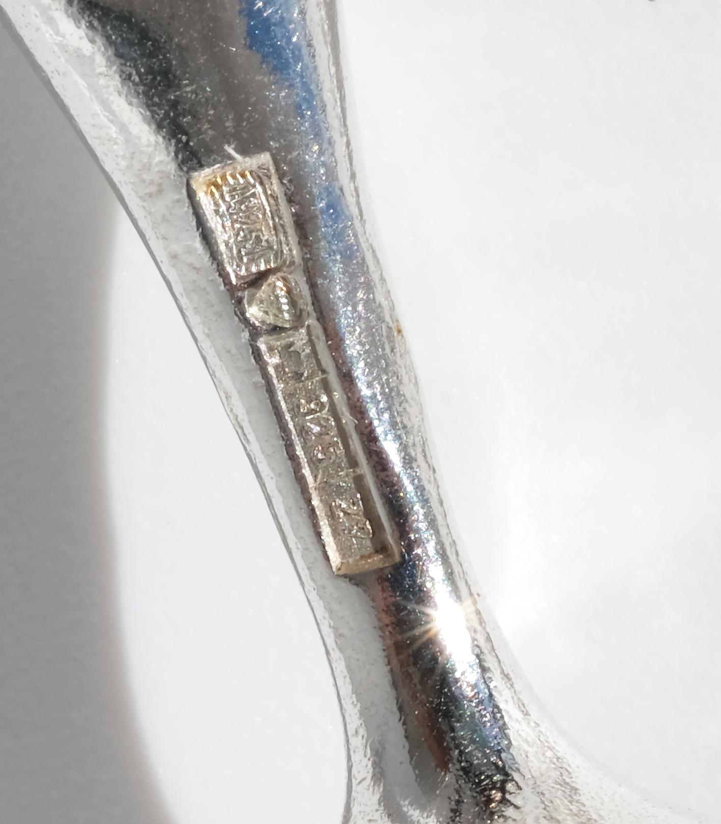 Vintage Silver and Acrylic Necklace “Nectaris” by Björn Weckström Made 1977 For Sale 7
