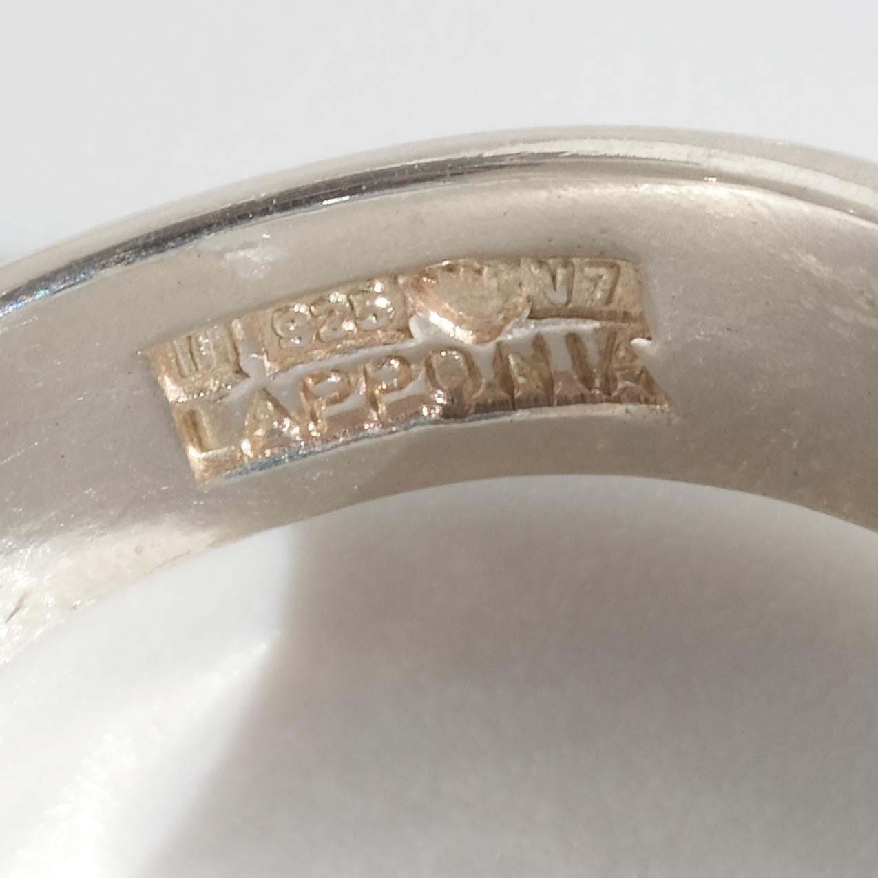Vintage Silver and Acrylic Ring “Microns” by Björn Weckström Made 1974 For Sale 6
