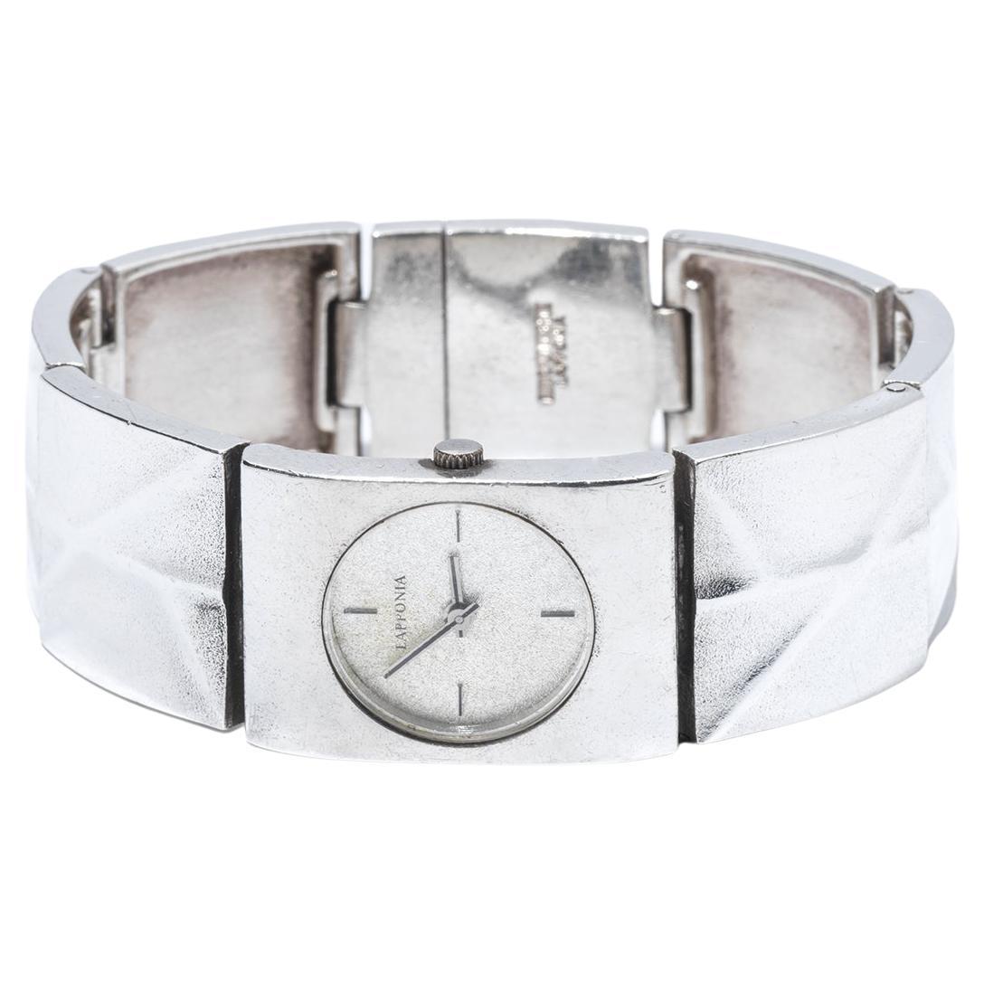 Vintage Silver and Enamel Wristwatch by Björn Weckström made 1990