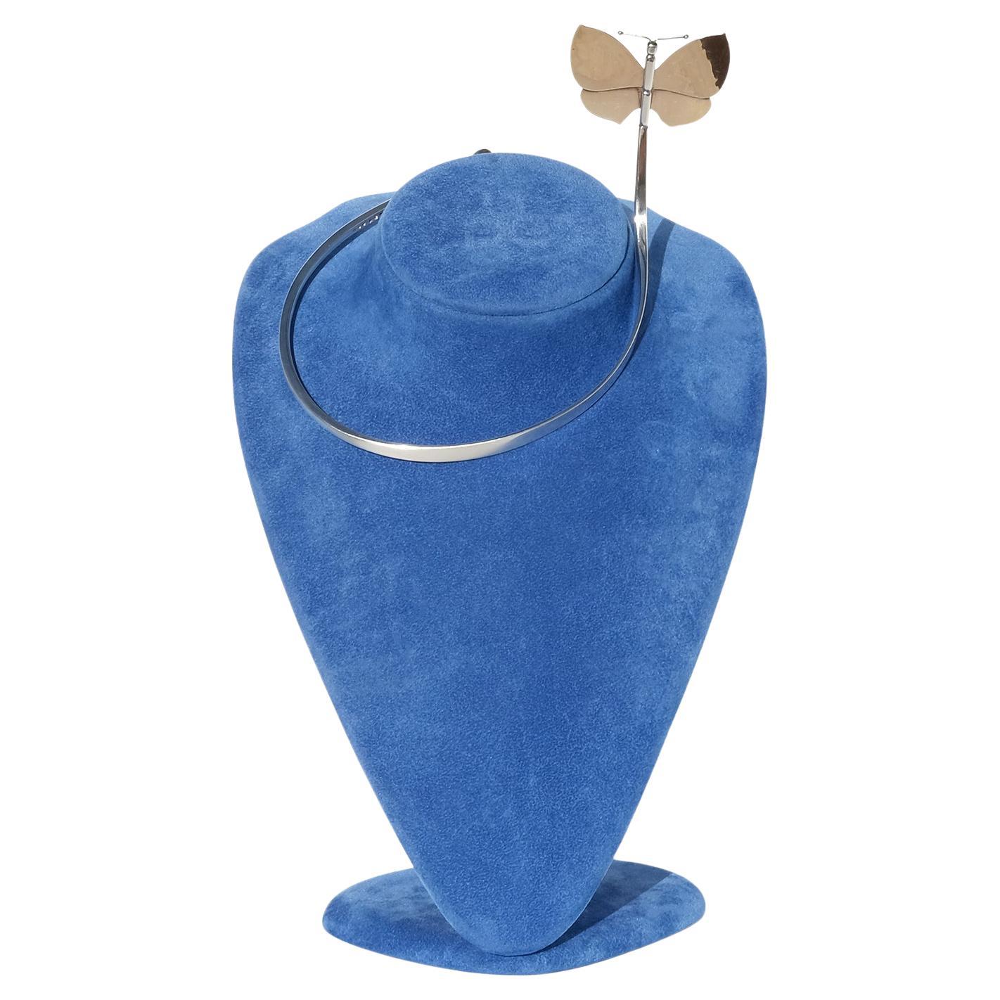 Anello da collo in argento d
epoca e argento dorato del maestro Sigurd Persson, realizzato nel 1995 in vendita