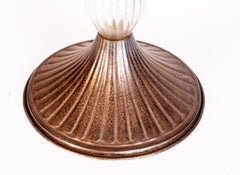 Vintage Silver and Glass Vase by Murano Manufacture and Certosa di Firenze