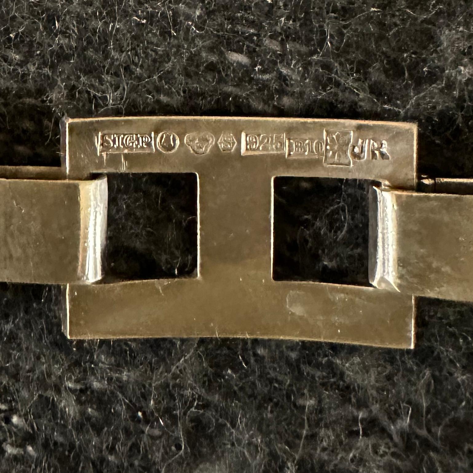 Vintage-Armband aus Silber und Gold von schwedischem Meister Sigurd Persson, hergestellt im Jahr 1976 im Angebot 2