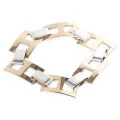 Vintage-Armband aus Silber und Gold von schwedischem Meister Sigurd Persson, hergestellt im Jahr 1976