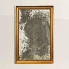 Vintage Silver and Gold Leaf Antiqued Glass Mirror (Miroir en verre antique)
