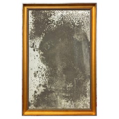 Vintage Silver and Gold Leaf Antiqued Glass Mirror