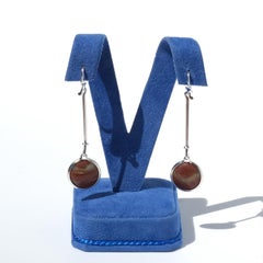 Pendientes vintage de plata y jaspe de Vivianna Torun Bülow-Hübe
