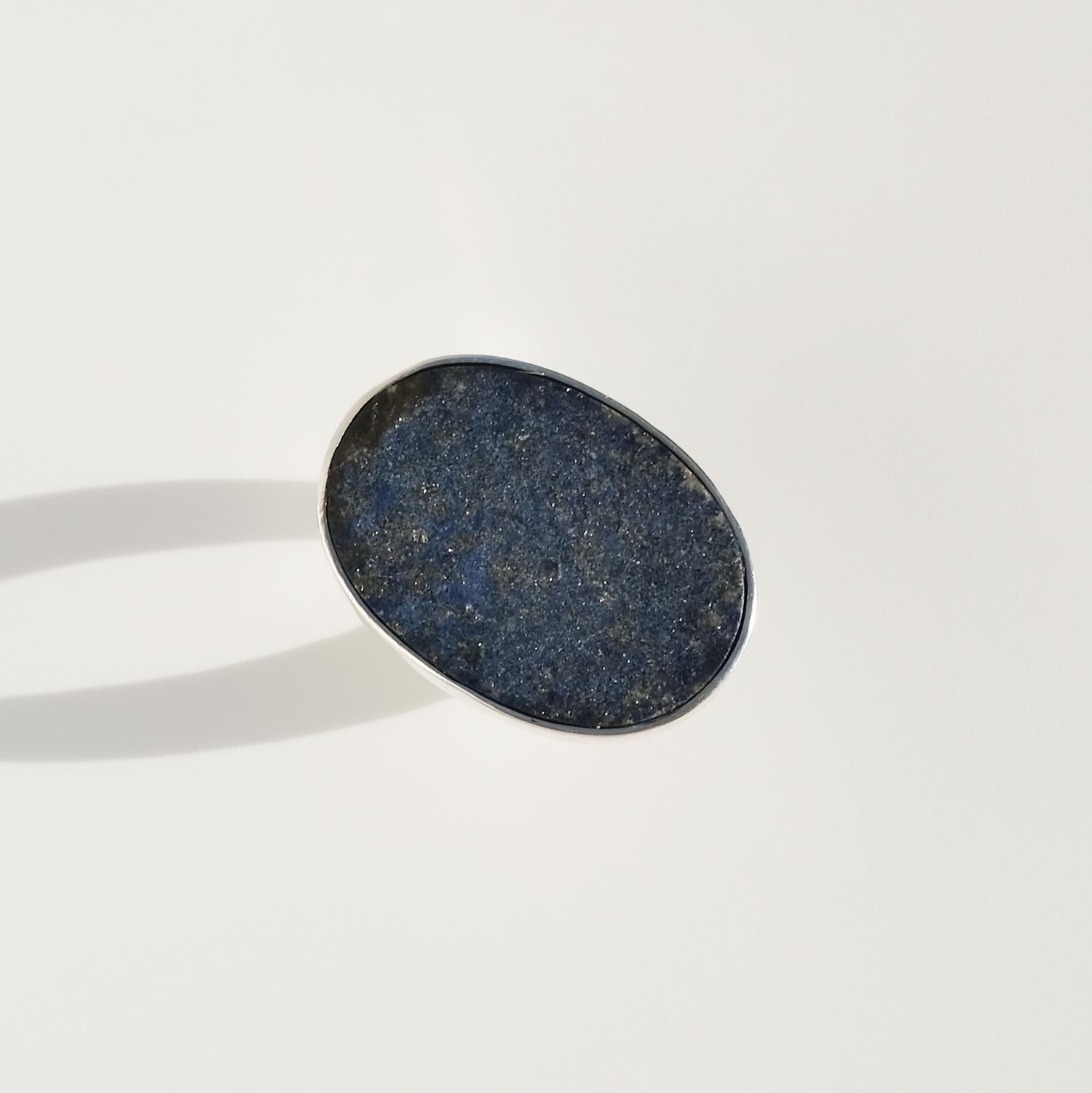 Vintage-Ring aus Silber und Lapislazuli von Meister Bengt Liljedahl, hergestellt 1973 im Angebot 1