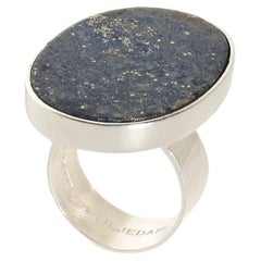 Anillo vintage de plata y lapislázuli del maestro Bengt Liljedahl Fabricado en 1973