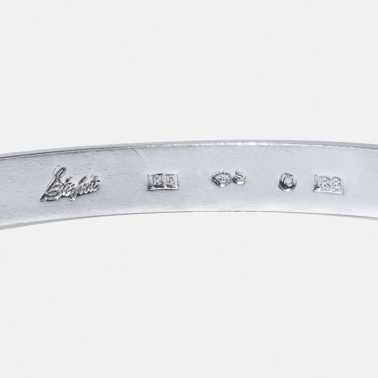Bracciale vintage in argento e cristallo di rocca di Ateljé Stigbert Anno 1943 in vendita 2