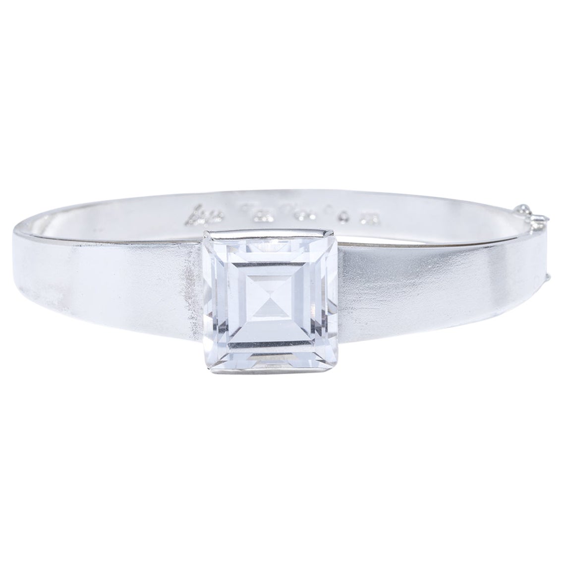 Pulsera vintage de plata y cristal de roca de Ateljé Stigbert Año de fabricación 1943