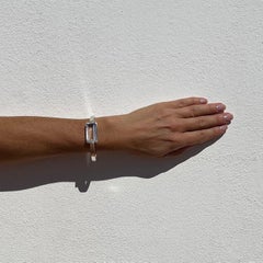 Vintage silver and rock crystal bracelet made 1942 in Stockholm, Sweden.