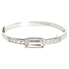 Vintage-Armband aus Silber und Bergkristall, hergestellt 1944