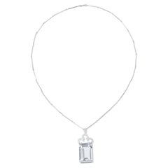 Vintage Silver and Rock Crystal Necklace by Ateljé Stigbert Made in the 1940s