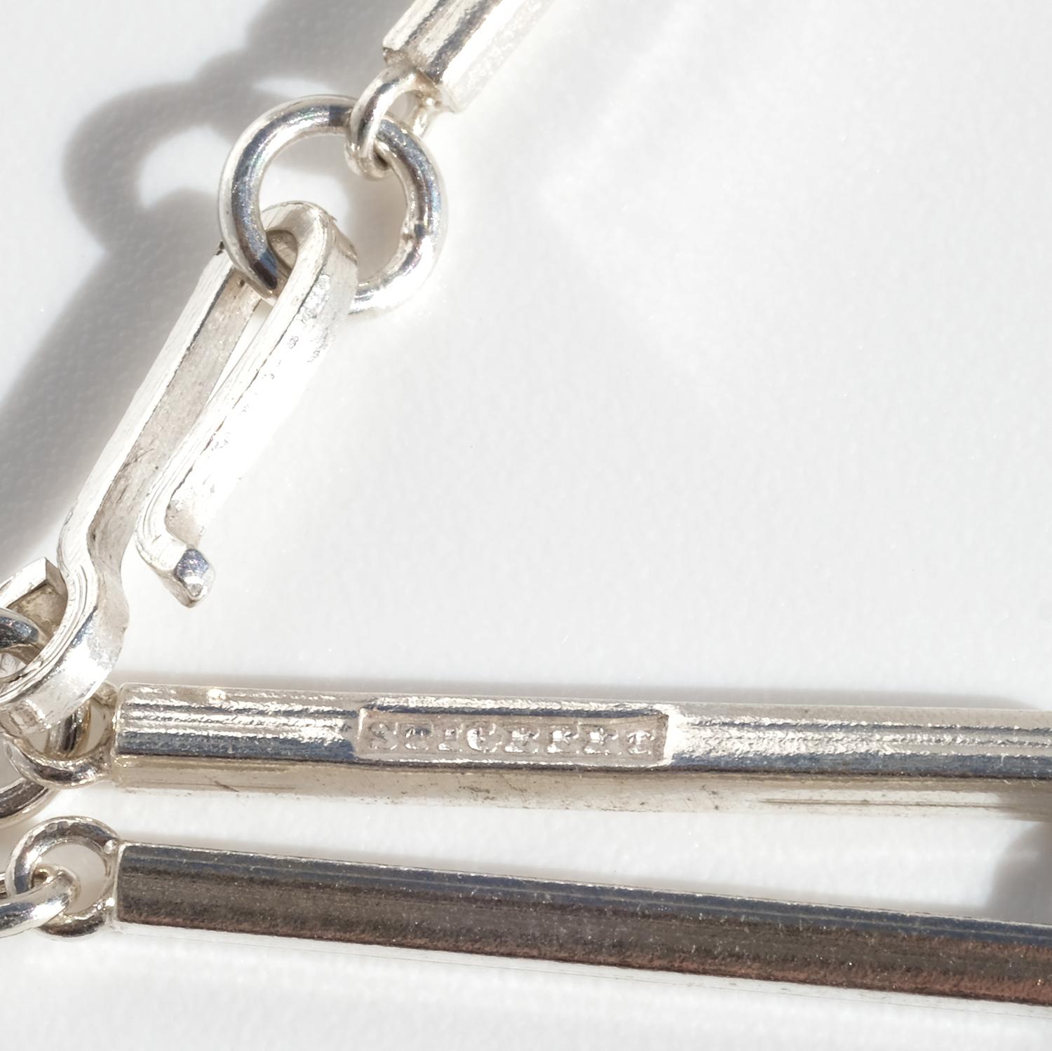 Collana d'argento e cristallo di rocca vintage di Heribert Engelbert del 1943 in vendita 3