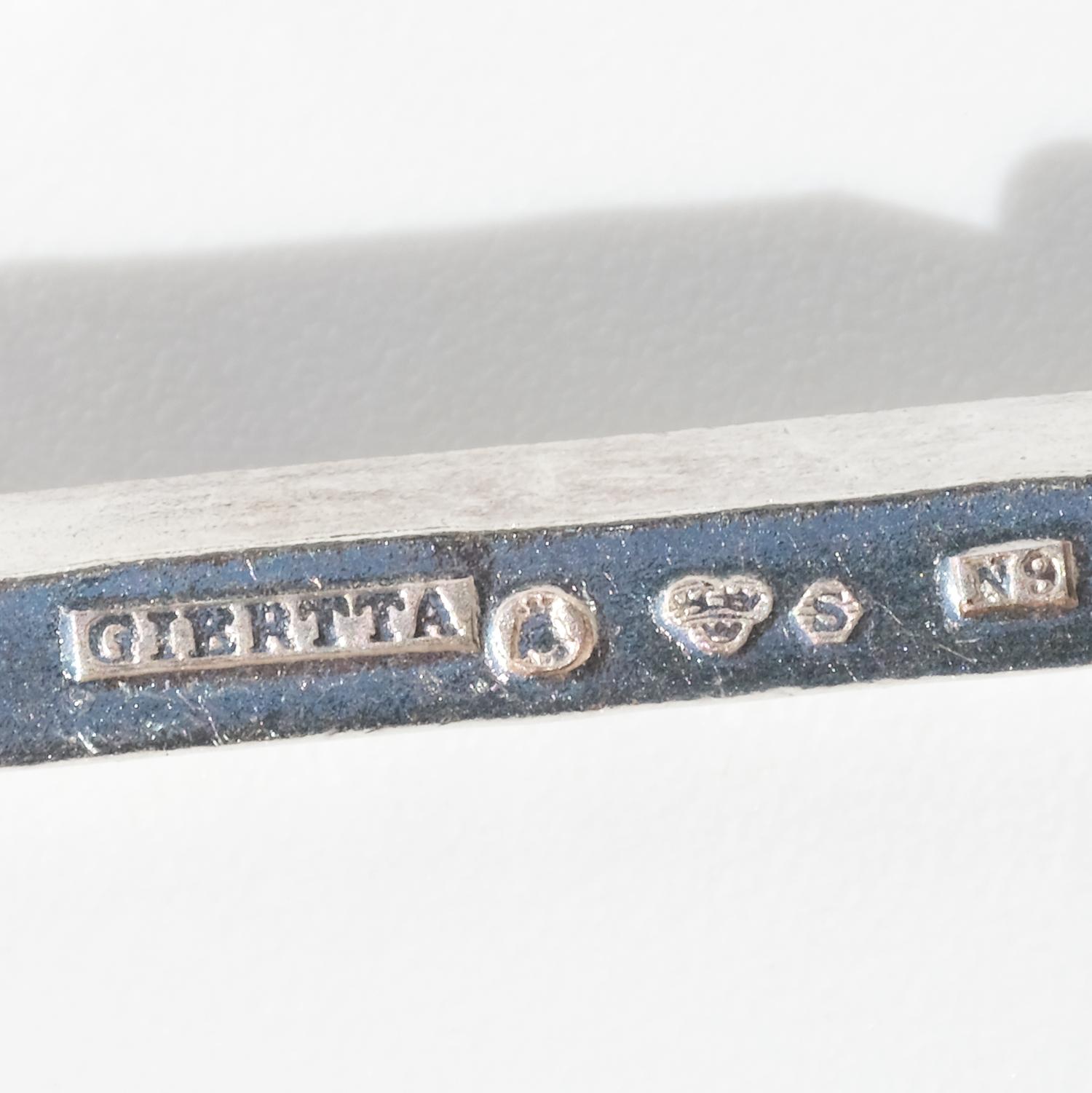 Collana vintage in argento e cristallo di rocca della svedese Claës Giertta del 1965 in vendita 4