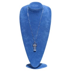 Vintage Silver and Rock Crystal Necklace Made 1942