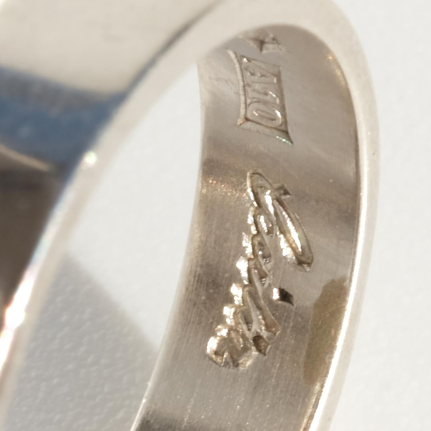 Vintage Silver and Rock Crystal Ring by Cecilia Johansson Made 1975 3