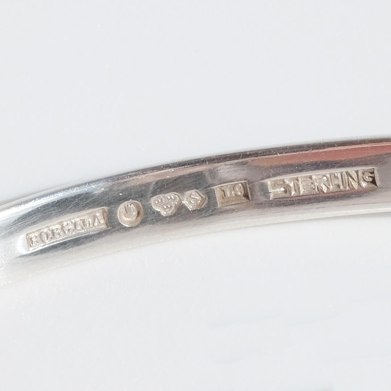 Bracelet manchette vintage en argent et quartz rose fabriqué par l'Atelier Borgila, année 1961 en vente 1
