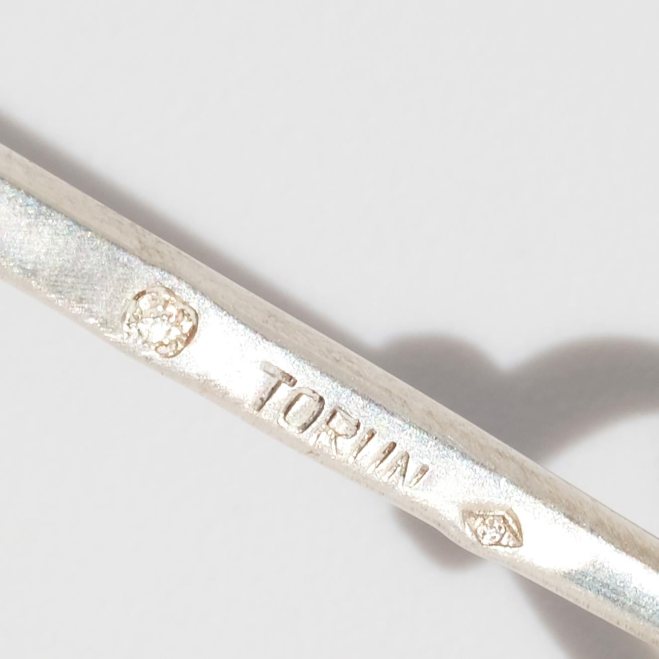 Anello da collo in argento e quarzo rutilico vintage di Vivianna Torun Bülow-Hübe in vendita 6