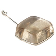 Vintage Silver and Rutile Quartz Pendant by Vivianna Torun Bülow-Hübe