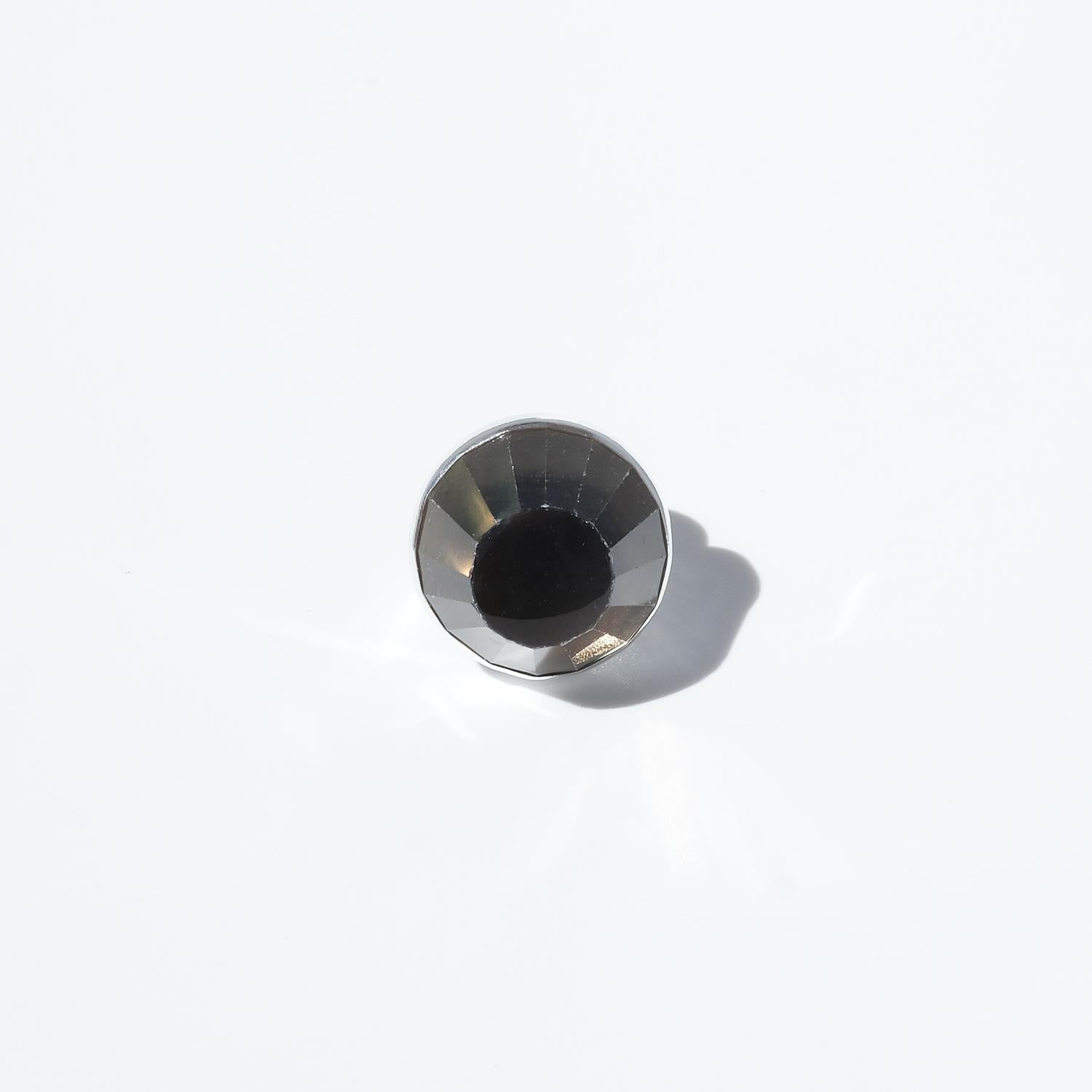 Vintage Silver and Smoky Quartz Ring by Gussi Made 1965 In Good Condition For Sale In Stockholm, SE