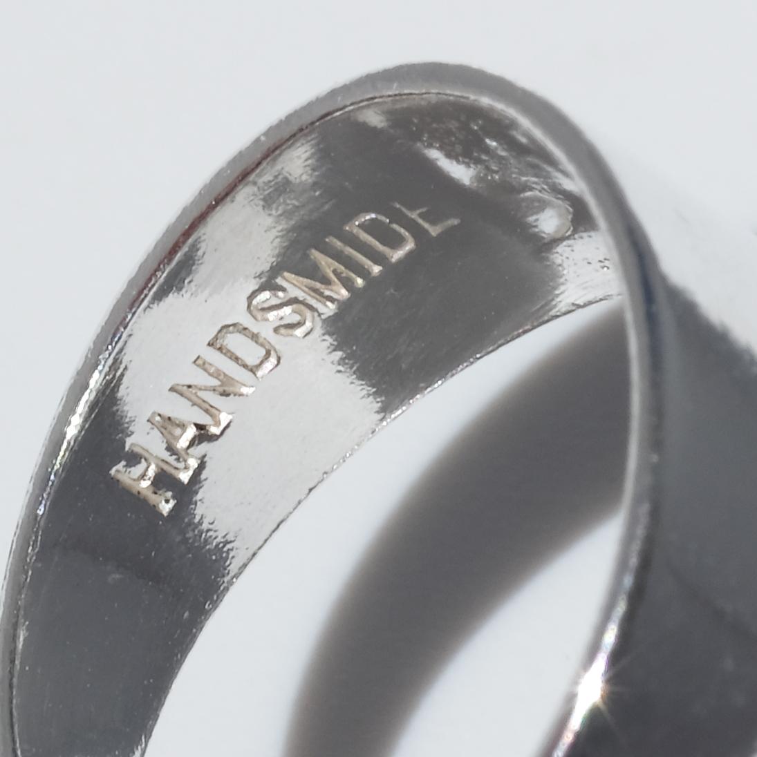 Vintage Silver and Smoky Quartz Ring by Gussi Made 1965 For Sale 2