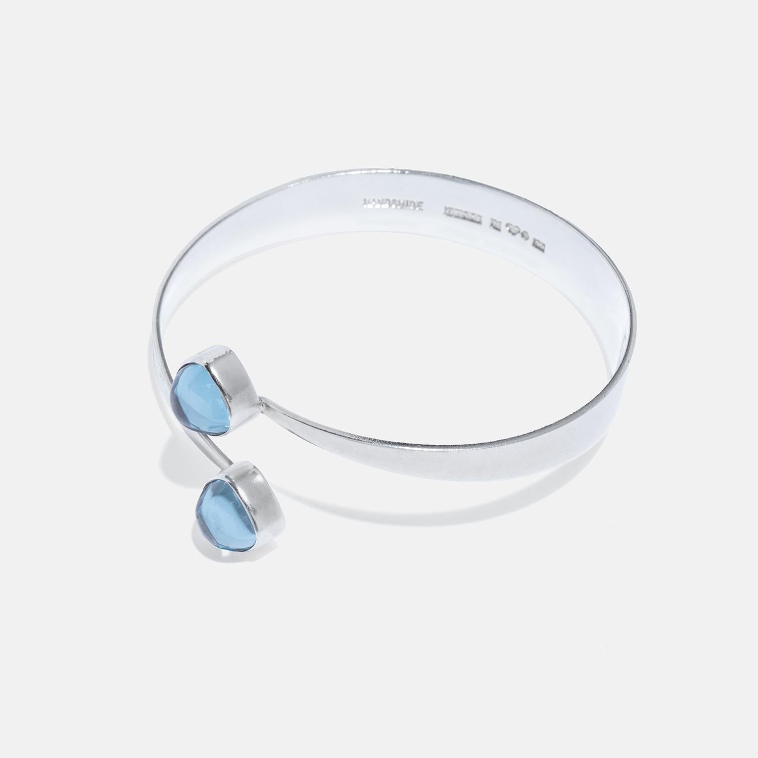 Bracciale vintage in argento e spinello sintetico di Gert Thysell Anno 1966 in vendita 1