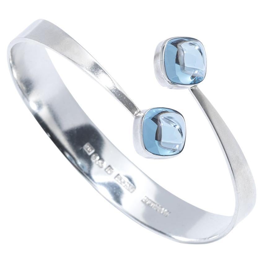 Manschettenarmband aus Silber und synthetischem Spinell von Gert Thysell, Vintage, hergestellt im Jahr 1966