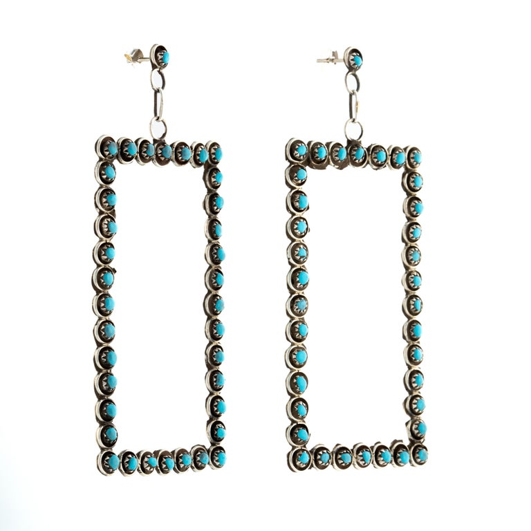 Rectangular SW Native American Earrings Rectangular SW Native American Earrings