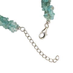 Vintage Silver Aquamarine Bead Bracelet, Circa 1980
