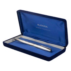 Bolígrafo Aurora Vintage de plata , años 2000