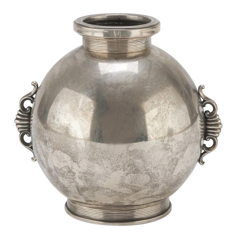 Vintage Silver Ball Jar, Made in Italy, by Ricci & Co., 1944 For Sale