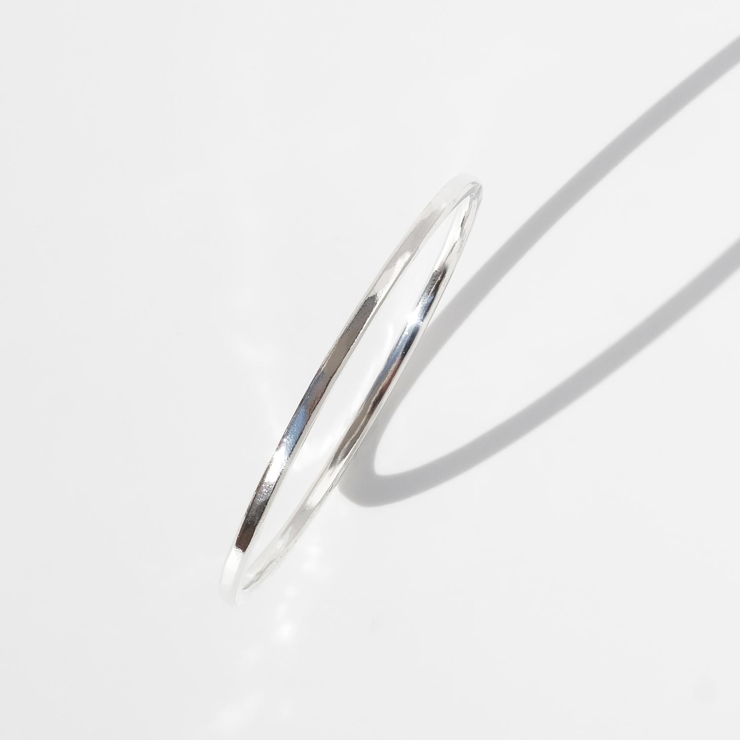 Women's or Men's Vintage Silver Bangle Bracelet by Claës Giertta Made 1965 For Sale