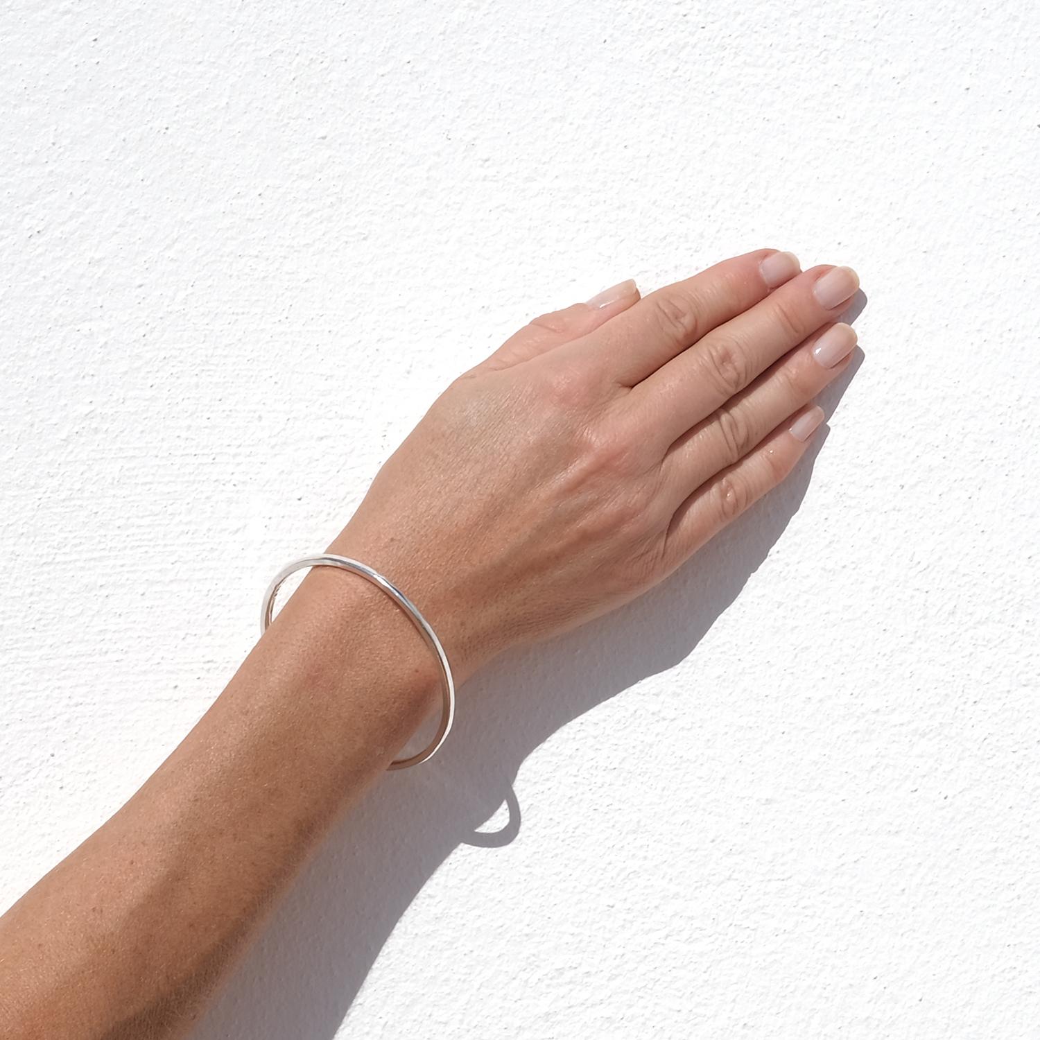Vintage Silver Bangle Bracelet by Claës Giertta Made 1965 For Sale 2
