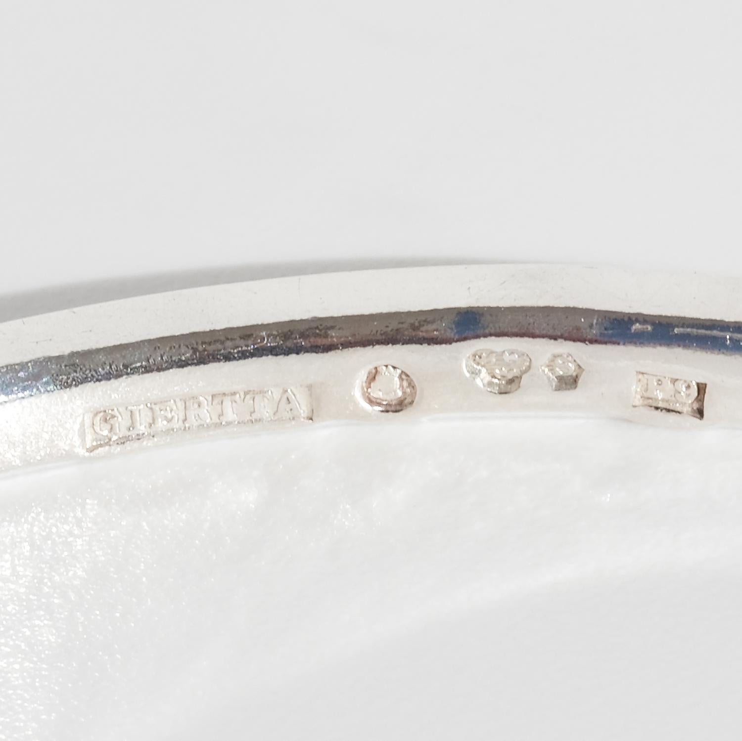 Vintage Silver Bangle Bracelet by Claës Giertta Made 1965 For Sale 3