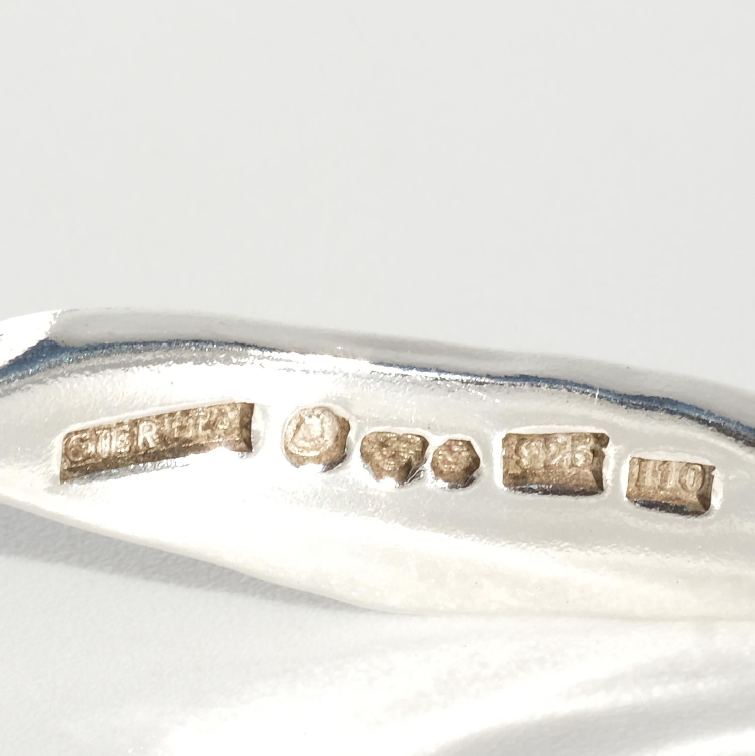 Brazalete vintage de plata del maestro sueco Claës Giertta Fabricado en 1983 en venta 2