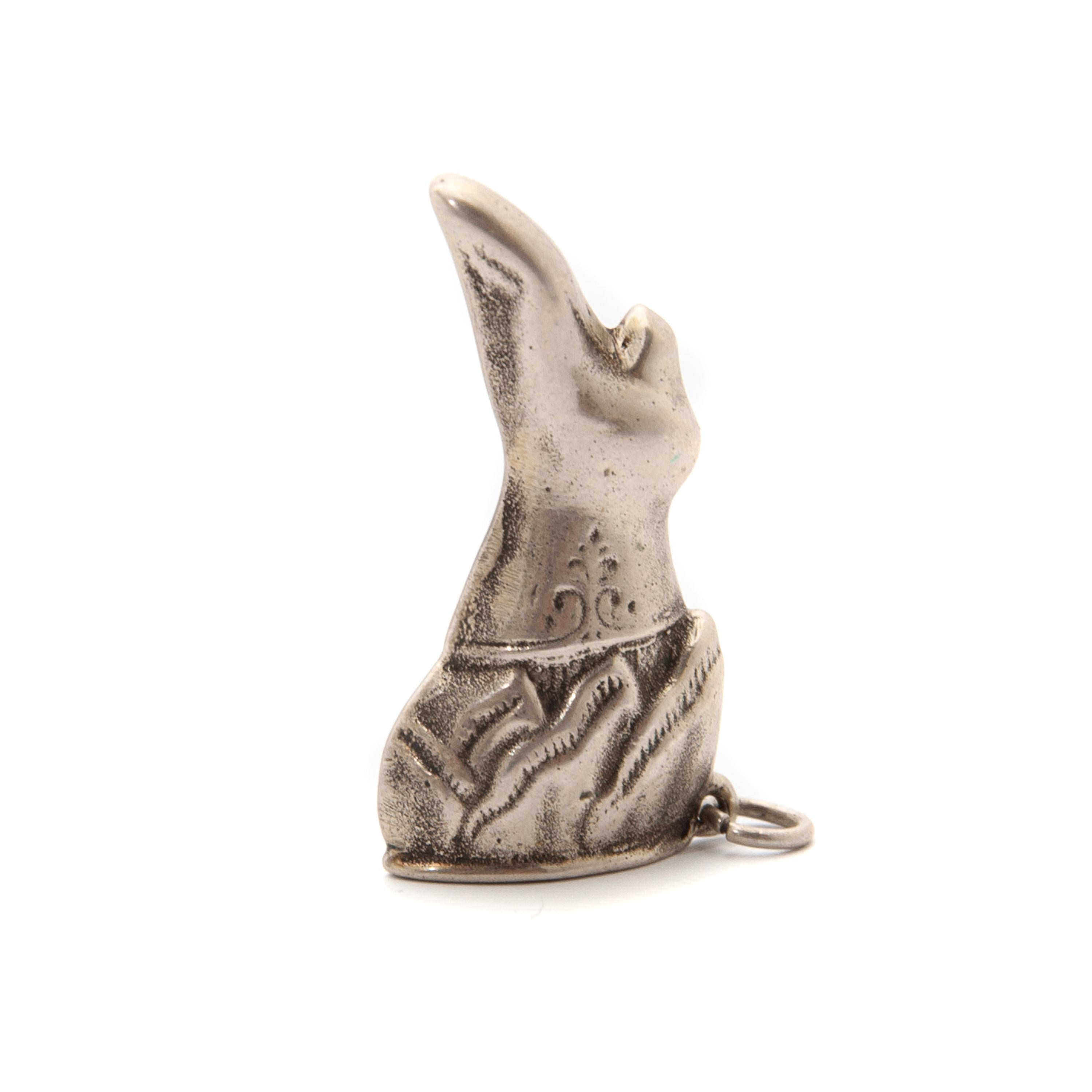 Vintage Boot Shoe Silver Charm Pendant in vendita 5
