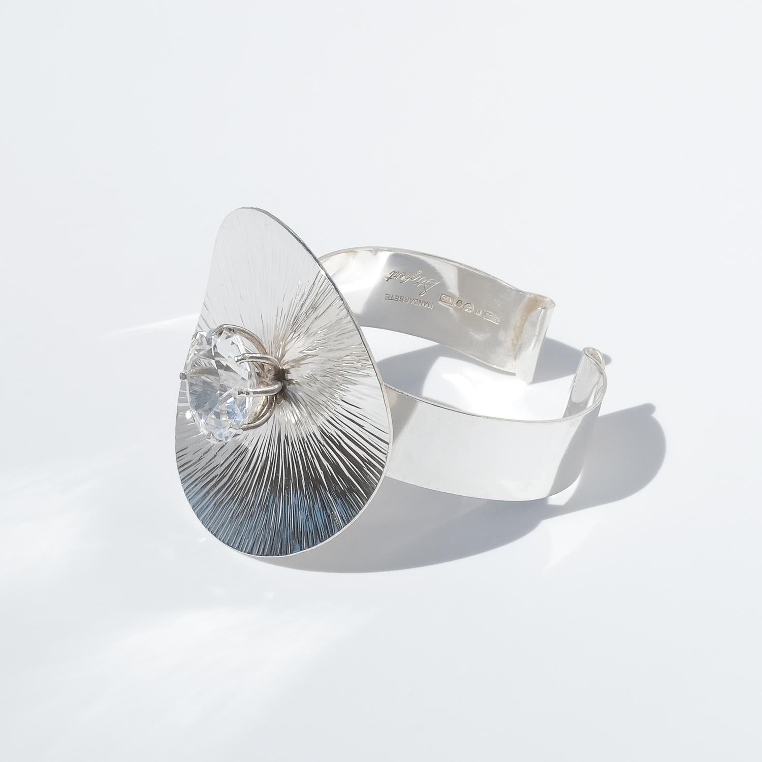 Taille ronde Bracelet vintage Atelje Waldemar Jonsson, fabriqué en 1971 en vente