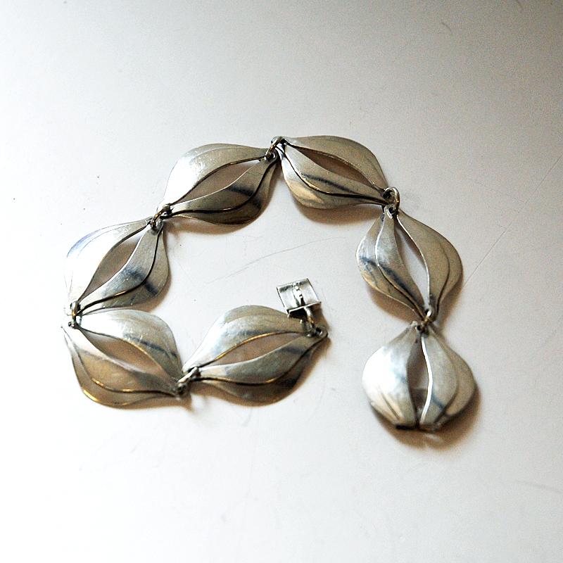 Scandinavian Modern Vintage Silver Bracelet by Erik Svane for Stilsmycken, Sweden, 1960