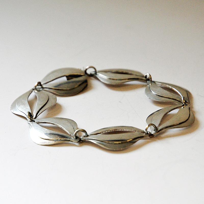 Vintage Silver Bracelet by Erik Svane for Stilsmycken, Sweden, 1960 2