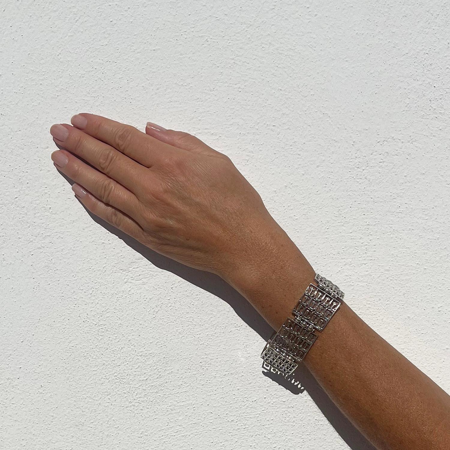 Silberarmband aus Silber von finnischem Meister Jorma Laine im Vintage-Stil. Hergestellt 1975. 6