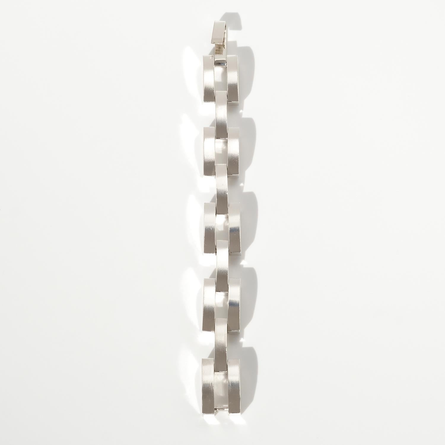 Vintage Silver Bracelet by Swedish Master Elon Arenhill Made 1977 1